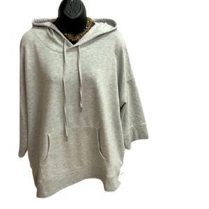 Caslon Shimmer Pullover Hoodie Grey